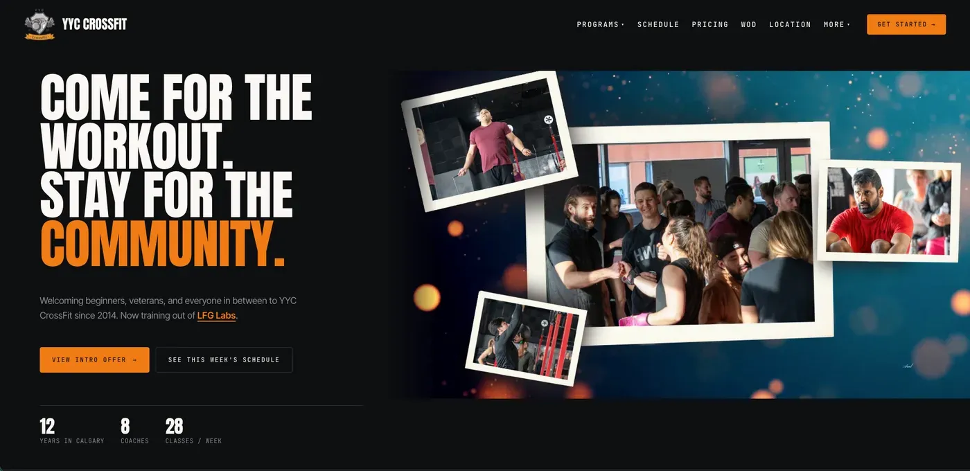 YYC CrossFit website built by ByteSphere